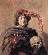 Frans Hals Young Man holding a Skull USA oil painting artist